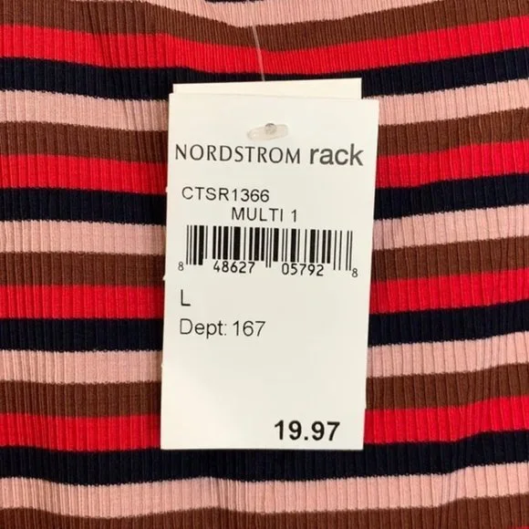 Elodie Striped Ruffle Strap Bodysuit - NWT! - Picture 7 of 7